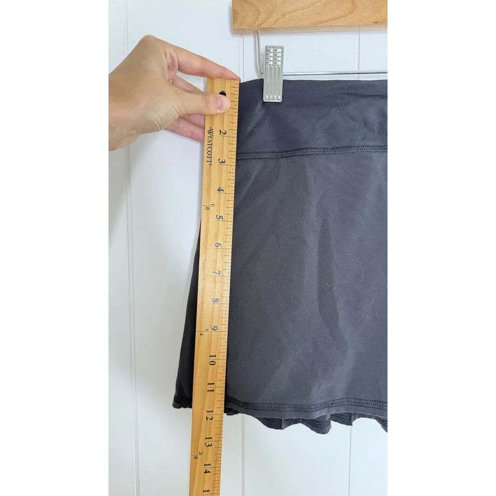 Lululemon Throwback Pace-Setter Mid-Rise Skirt In Black Size 6 Skort Tennis